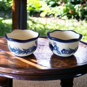 Toile Tealight Candle Holders Ceramic Blue White Kitchen Creations Home Decor